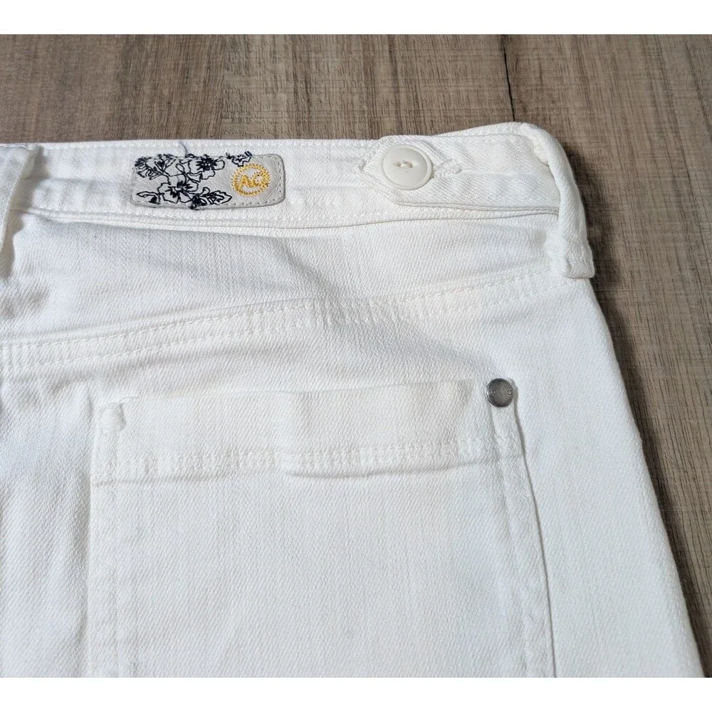 AG Adriano Goldschmied Size 28 White Denim Mini Skirt Utility Pockets USA Y2K